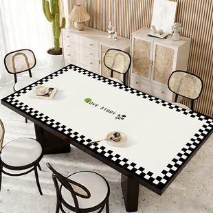 法式轻奢复古高级感餐桌垫防水防油防烫免洗氛围感桌布茶几保护垫