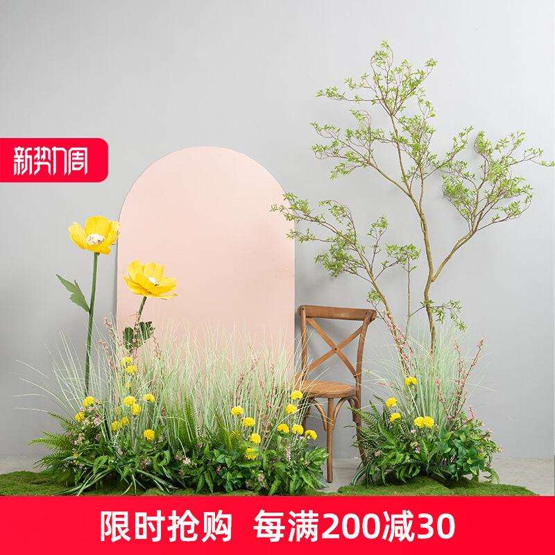 假花仿真芦苇花丛摆件室内花园景观造景过道橱窗玄关软装纸花假树