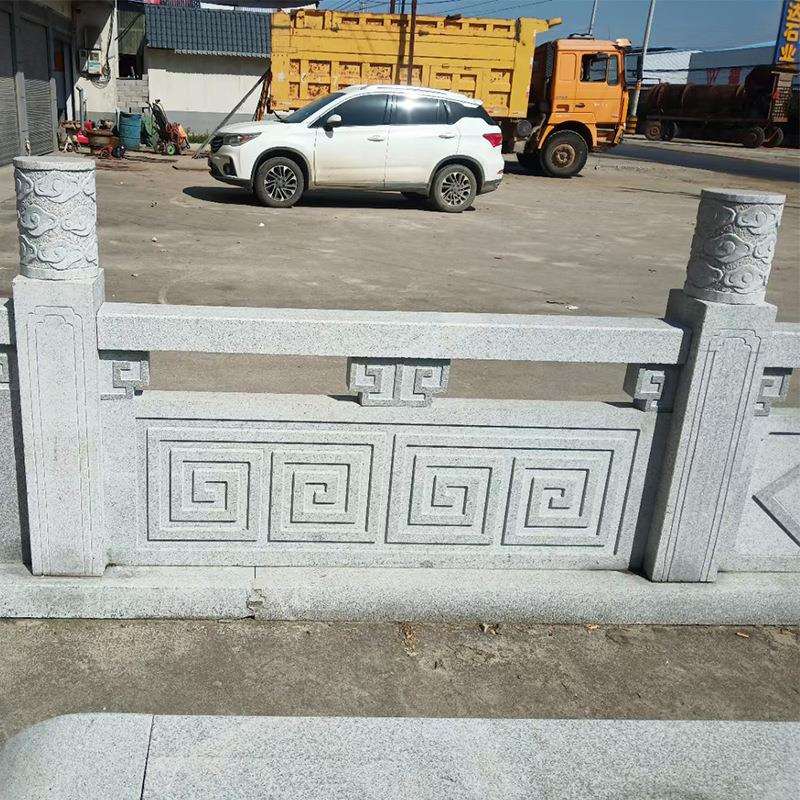 石雕汉白玉栏杆户外花岗岩升旗台石桥栏板别墅石围栏河道护栏