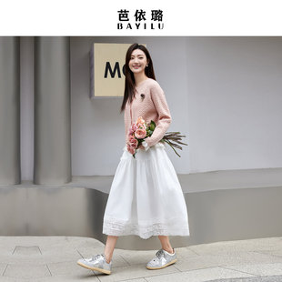 芭依璐毛衣针织衫2026春装新款开衫长袖韩版显瘦上衣羊毛衫外套女