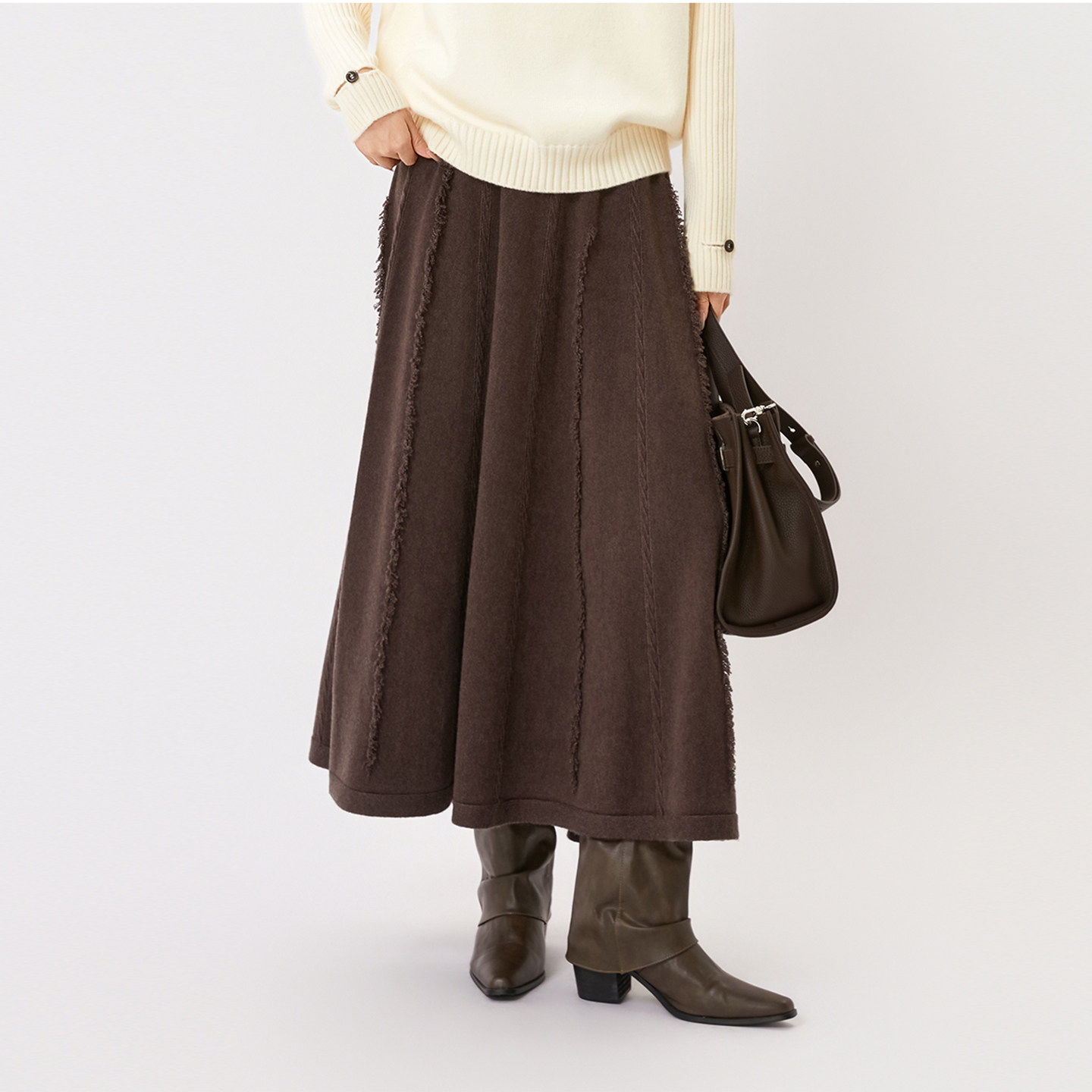 芭依璐休闲裤女2025冬季新款百搭气质简约A字半身裙韩版休闲毛边,女装/女士精品,半身裙,淘宝优惠券,粉丝福利购,淘宝优惠卷