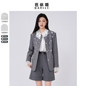 气质长袖 芭依璐衬衫 衬衣珍珠领上衣女 百搭时尚 法式 2026春装 新款