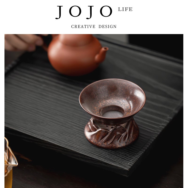 JOJOS L. PD.紫泉涧.窑变茶漏泡茶滤茶器茶叶过滤影青千孔 轻敌