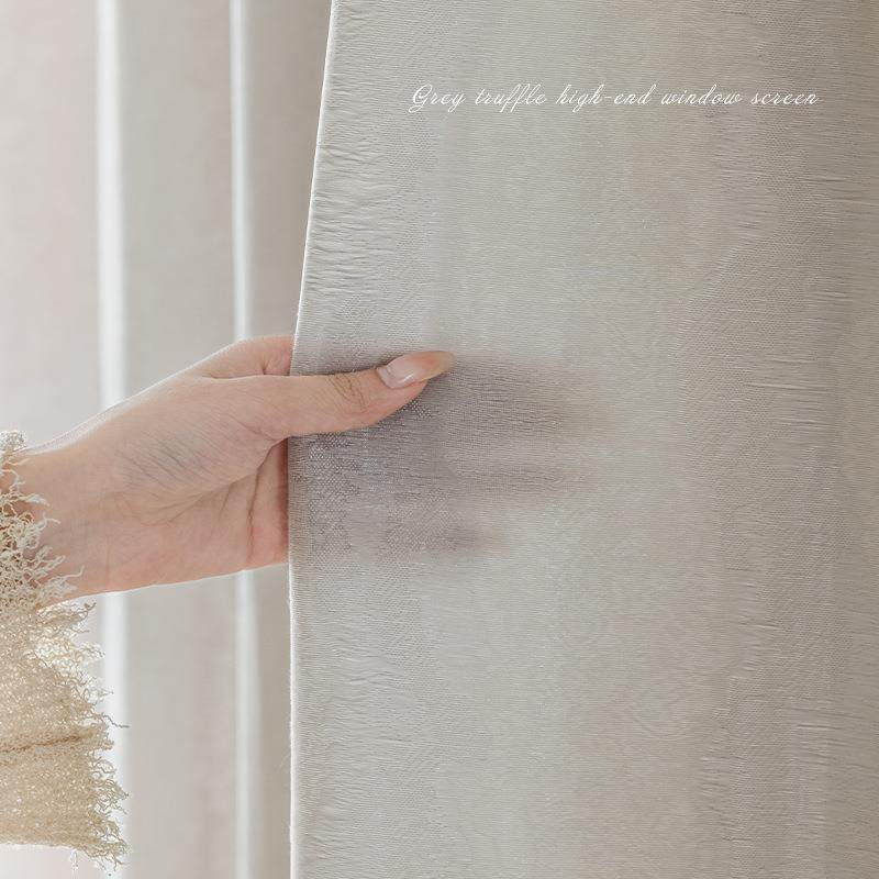 设计师高定 灰松露纱帘 高温定型客厅书房阳台单挂纱透光不透人纱,鲜花速递/花卉仿真/绿植园艺,割草机/草坪机,淘宝优惠券,粉丝福利购,淘宝优惠卷