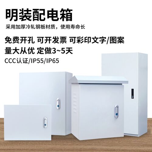 工厂用配电箱家用电表箱明装箱加厚基业箱监控箱电气横布线箱盒柜