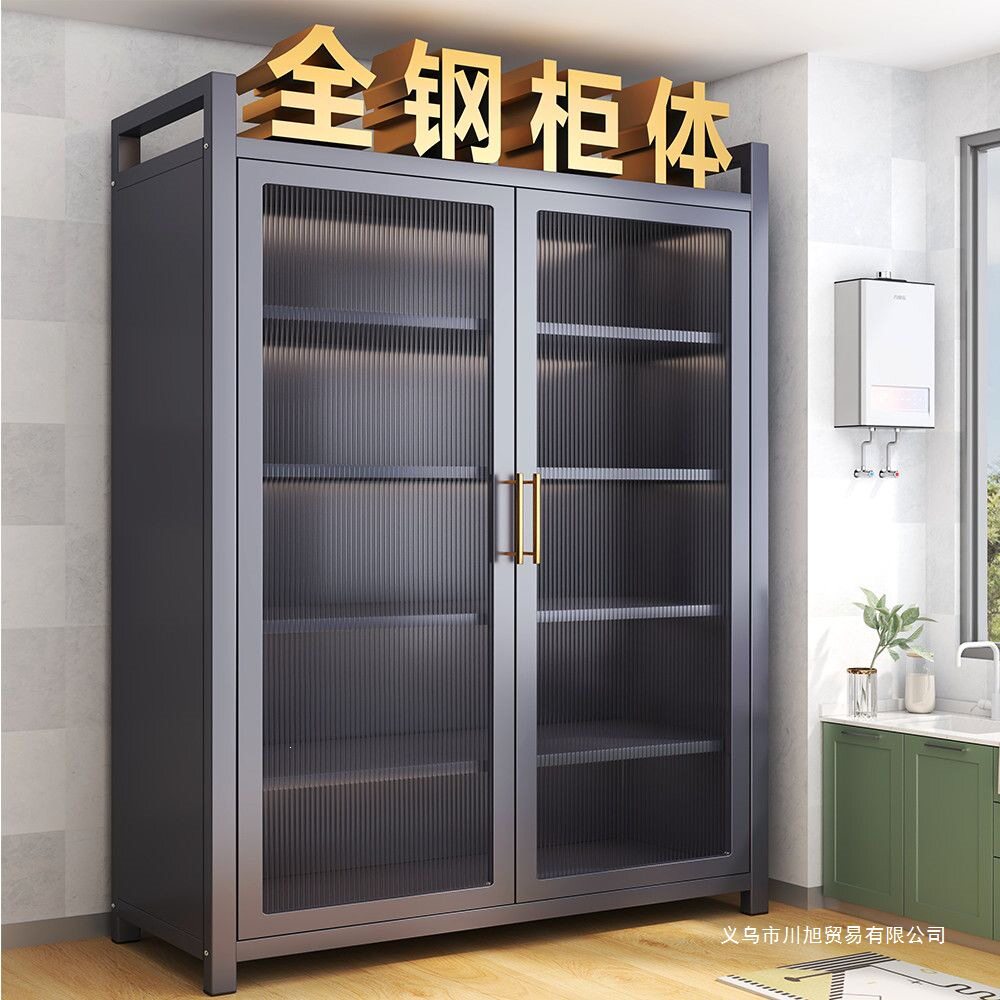 厨房置物架落地多层电器家用收纳柜子微波炉防尘多功能橱柜储物柜