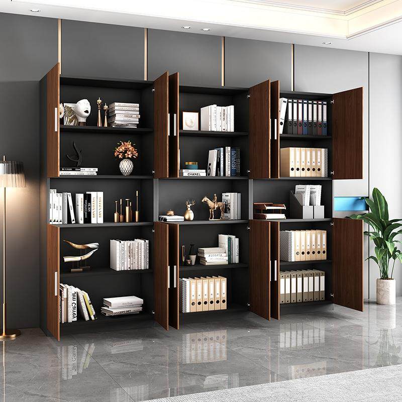 文件柜木质老板办公室书柜资料档案柜带锁储物柜简约现代办公家具