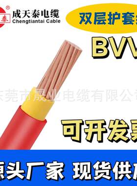 成天泰电线电缆BVV16/25/35电缆线无氧纯铜芯国标足米护套电源线