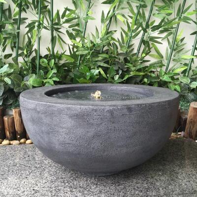 户外流水庭院碗形太阳能喷泉-2