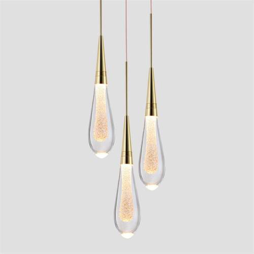 流星雨水滴玻璃吊灯大厅橱窗复式楼梯餐厅别墅酒店工程多头长吊灯