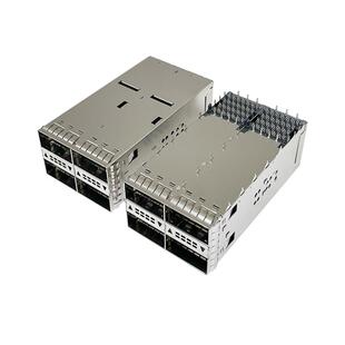 QSFP28 2X2笼子带导光柱SFP连接器光纤模块SFP笼子CFPXFP连接器