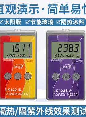 林上LS122/123太阳膜测试仪隔热膜性能演示展台南玻威固魔镜检测