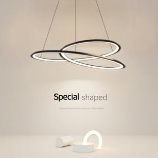 北欧极简圆形异型线条客厅卧室吊灯简约现代餐厅办公室样板房灯具