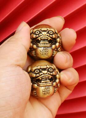 黄铜貔貅摆件手把件随身盘玩解压装饰文玩把玩件皮丘男士吊坠礼品