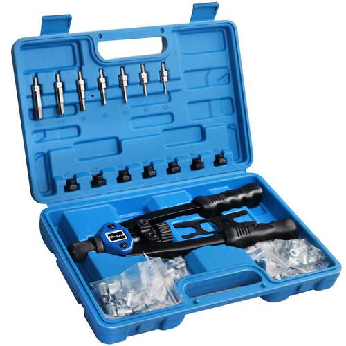 家用套装 110pc-1 60p c手动铆 钉机 M3-M12 螺 母工具铆 钉套件