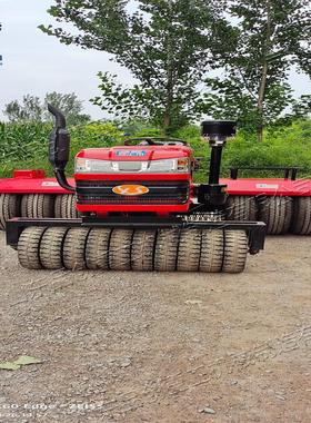 可移动式小麦麦田压实机 柴油动力小麦镇压机 农田拖拉机镇压器