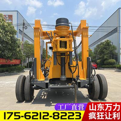 牵引式水井钻机 岩土层矿脉勘察取芯钻机 农田灌溉家用打井机