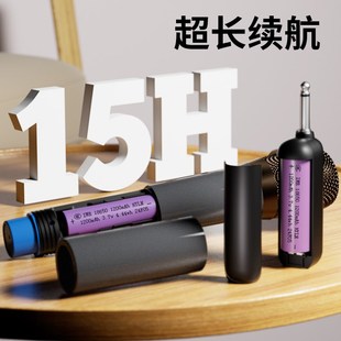 充电式 无线话筒一拖二麦克风u段家用K歌手持户外音响显示实时收音