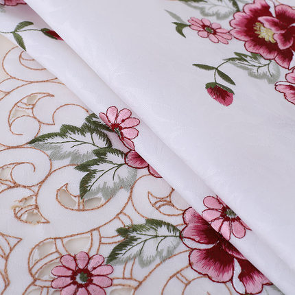 床头柜盖布巾简约田园梳妆台布防尘套罩欧式绣花公主风小桌布