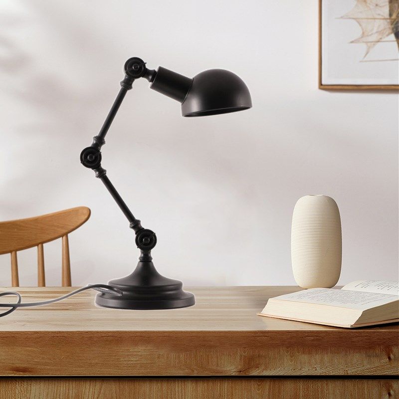 北欧简约金属长臂折叠办公台灯学习阅读书房书桌床头插电式包邮