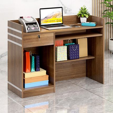 收银台柜台简约服装店便利店母婴店小型店铺吧台桌前台接待台