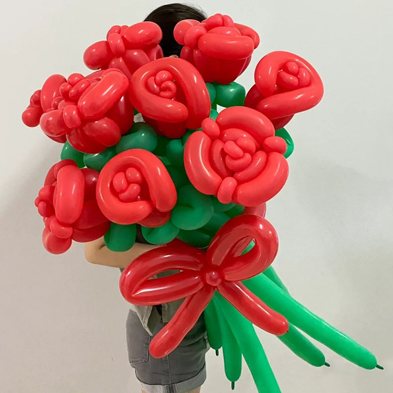七夕情人节玫瑰花气球花束diy材料气球花朵拍照装饰网红生日礼物