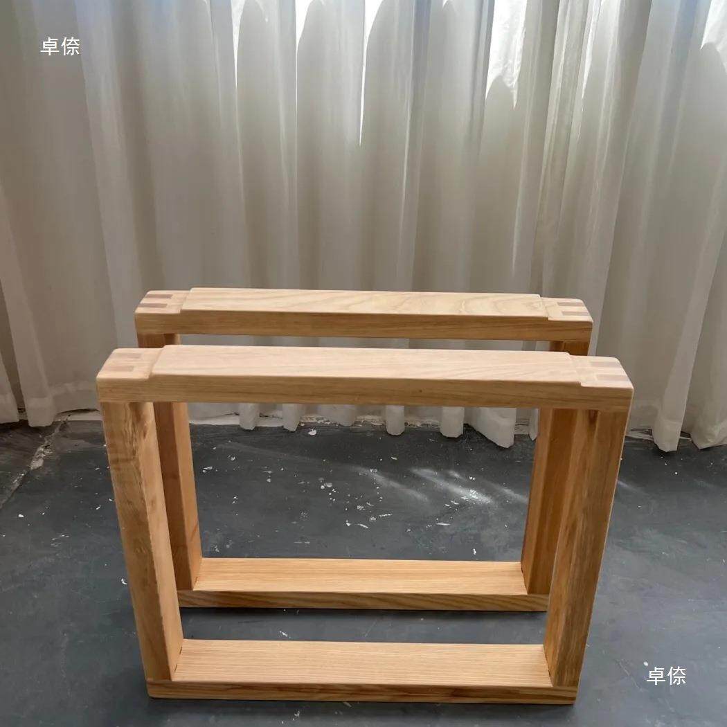 容积式分油器木桌腿加粗设计大板支架手工打磨光滑莫比恩简约风格