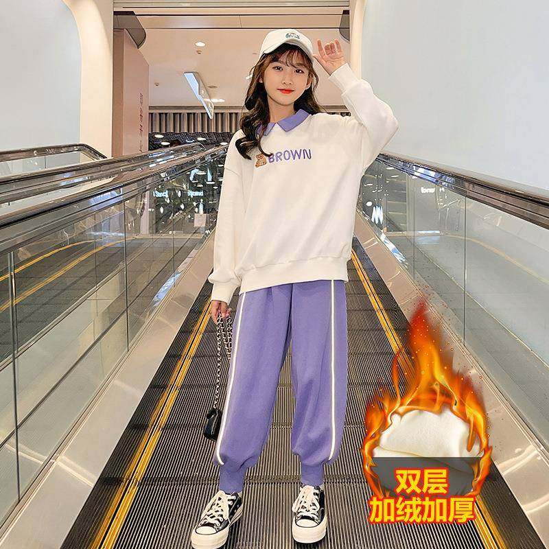 2026新款女童运动套装冬装中大儿童韩版卫衣休闲裤加绒加厚两,童装/婴儿装/亲子装,儿童运动套装,淘宝优惠券,粉丝福利购,淘宝优惠卷