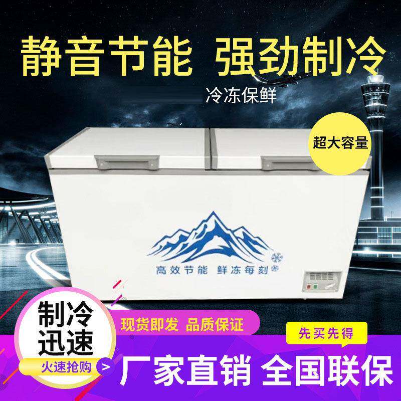 展示大冰柜商用保鲜冷冻两用大容量冷藏卧式岛柜家用冰箱超大冰柜
