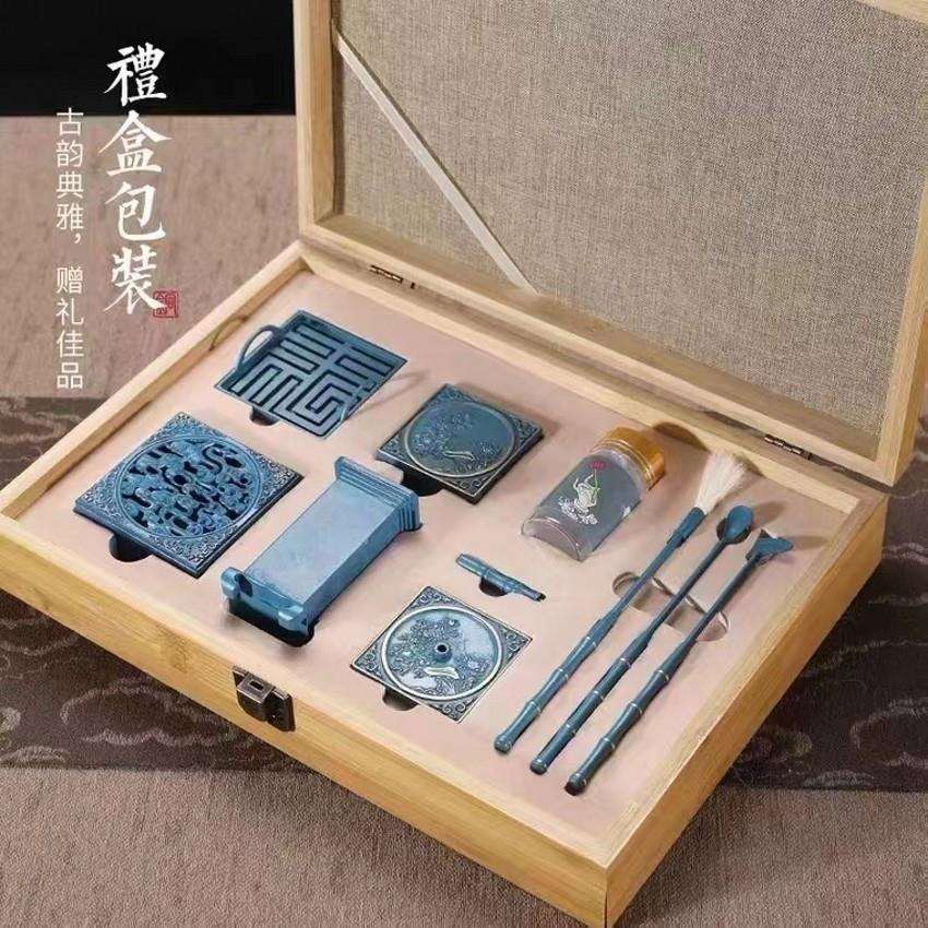 香道套装工具打篆香篆铜烧蓝香道工具用品灰压香勺香铲香道工具