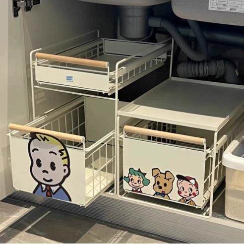 免安装厨房下水槽置物架调料碗碟抽拉式水池收纳架橱柜拉篮分层架