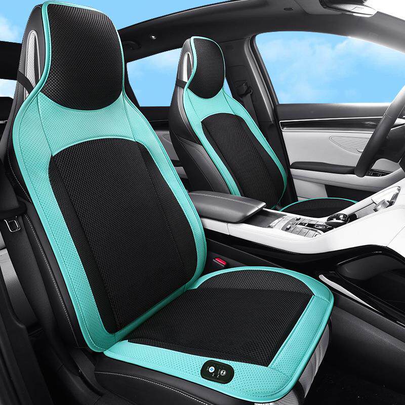 夏季汽车座椅通风坐垫带风扇12V24V货车电动空调吹风加热按摩座垫