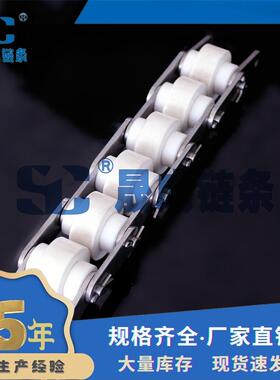 304不锈钢尼龙滚轮 2.5倍速链条 BS25-C208A 节距25.4 输送链