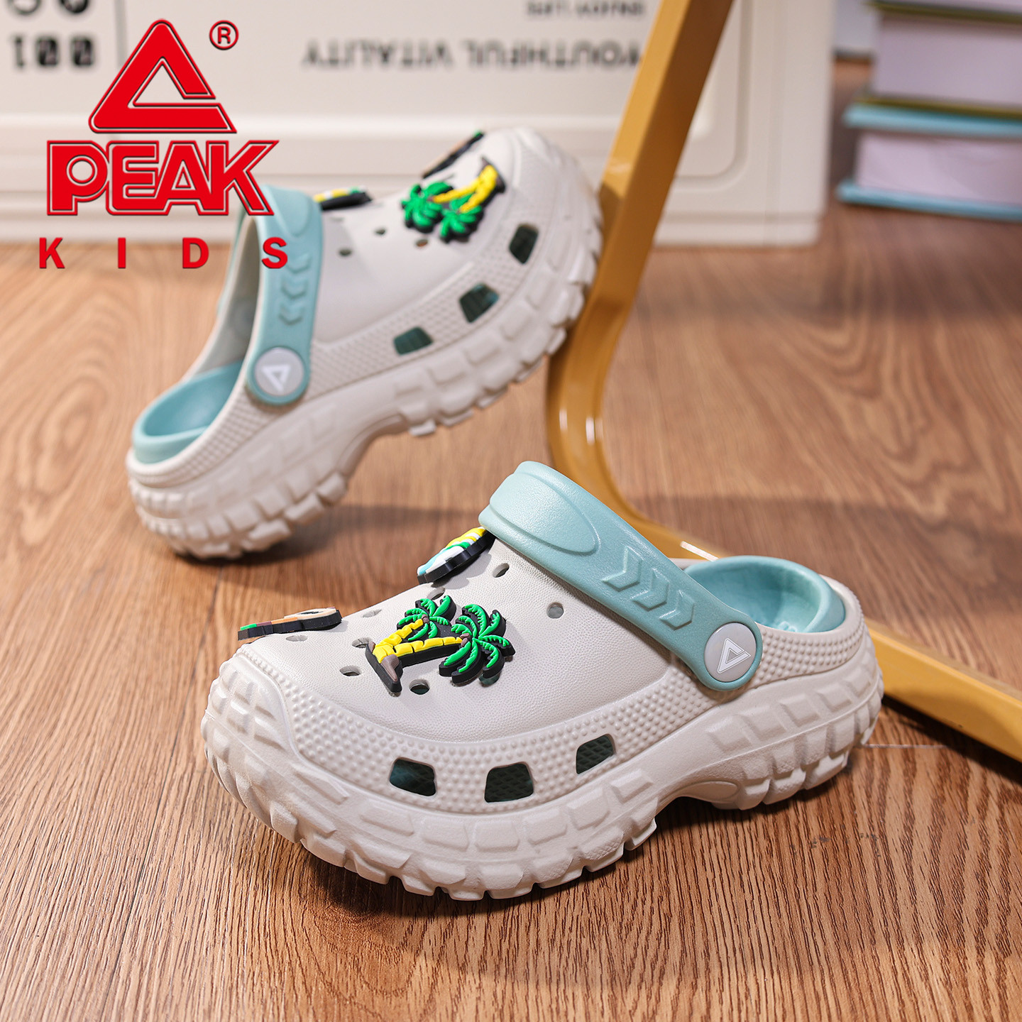 匹克儿童洞洞鞋男童防滑拖鞋夏季新款男孩轻便软底凉拖鞋沙滩凉鞋