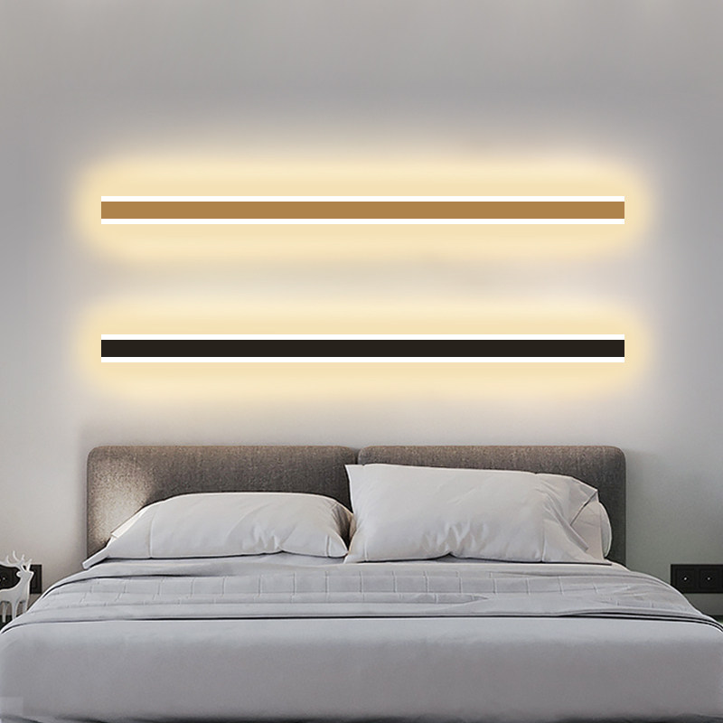 极简长条宽6.0客厅沙发背景墙灯LED过道楼梯间一字型卧室床头壁灯
