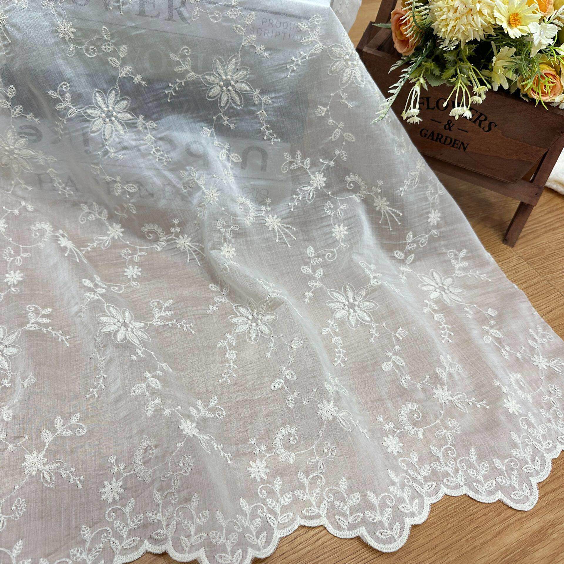 天丝女装服装绣花布料 中国风连衣裙 旗袍婚纱礼服天丝刺绣面料