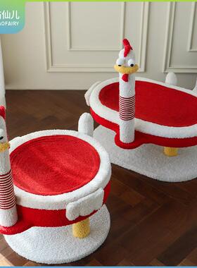 喵仙儿derder鸡猫爬架猫窝猫树一体麻绳猫咪跳台猫抓柱猫架子网红