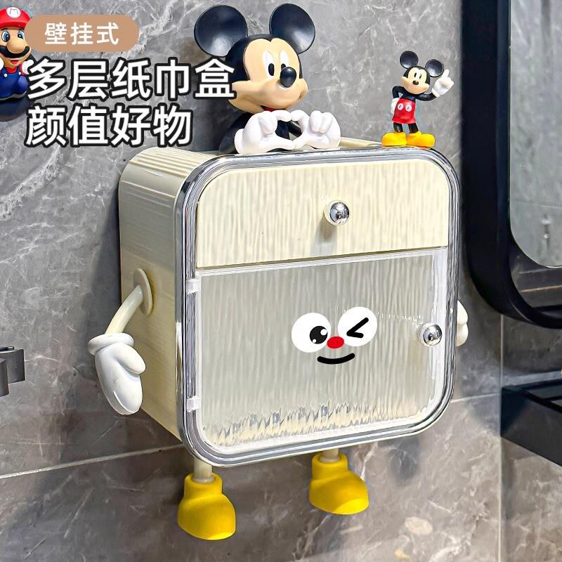 浴室纸巾盒免打孔壁挂式家用洗手间厕所墙上防水抽纸架收纳卷纸盒
