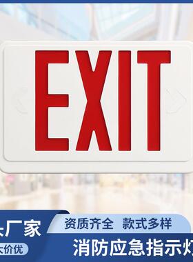 跨境LED消防应急灯EXIT安全出口疏散指示灯外贸楼道应急照明灯