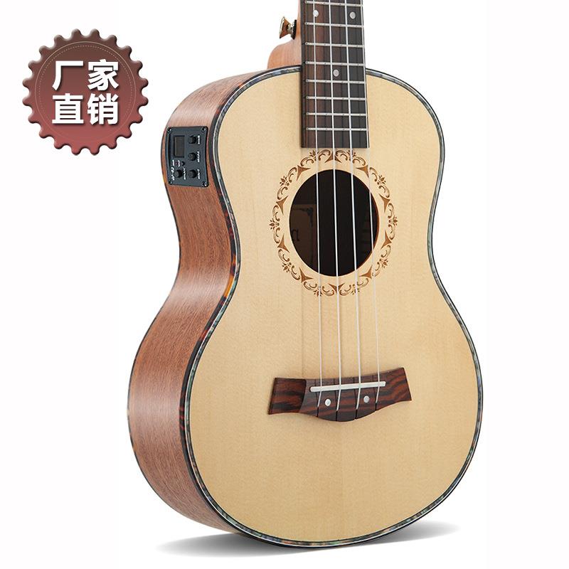 26寸云杉木单板电箱版尤克里里 ukulele 乌克丽丽小吉他厂家