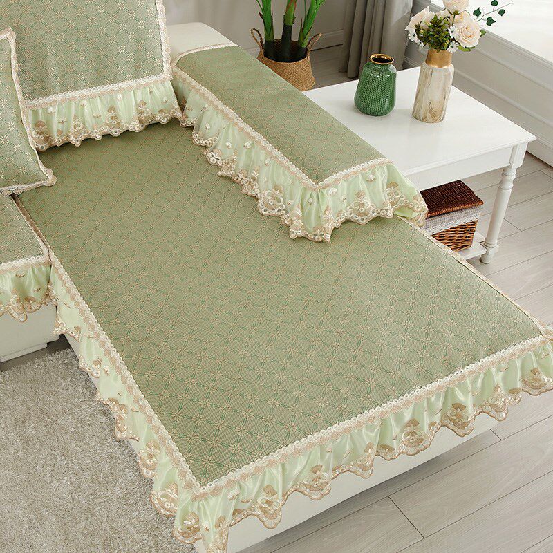 夏季沙发垫夏天款凉席垫子欧式冰丝防滑藤席现代客厅沙发套罩定做