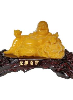 坐拥百财弥勒佛 财源广进 树脂工艺品摆件 招财进宝 开业装饰礼品
