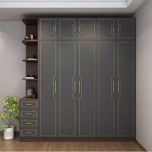 2021年新款轻奢灰色卧室衣柜三门简约现代衣柜