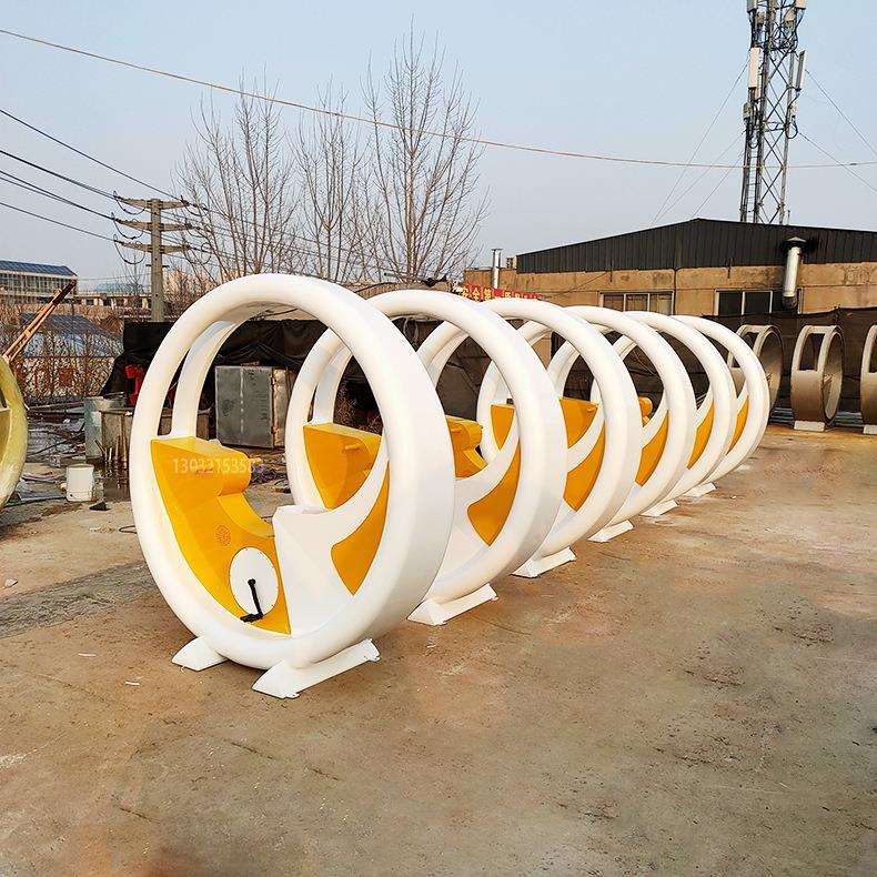 脚踩无动力不锈钢钢取水喷泉单车 传感光发电跑马灯单车制作厂家