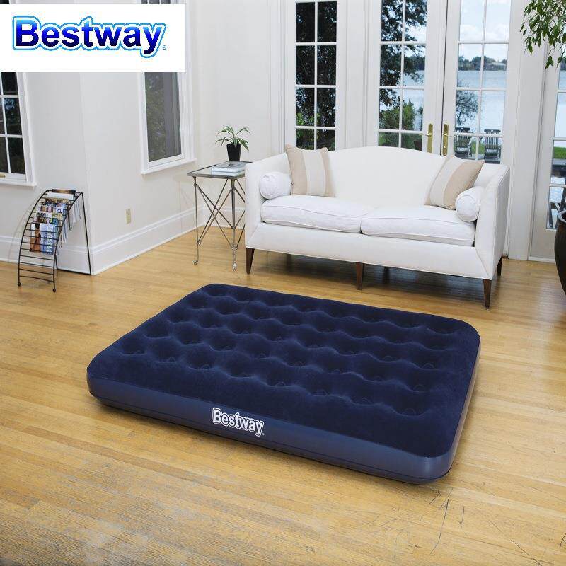 Bestway67004蜂窝立柱气垫床双人特大加厚植绒充气床垫户外便携床