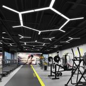 LED造型灯创意人字形办公灯y型吊灯网咖店铺商场健身房工业风灯具