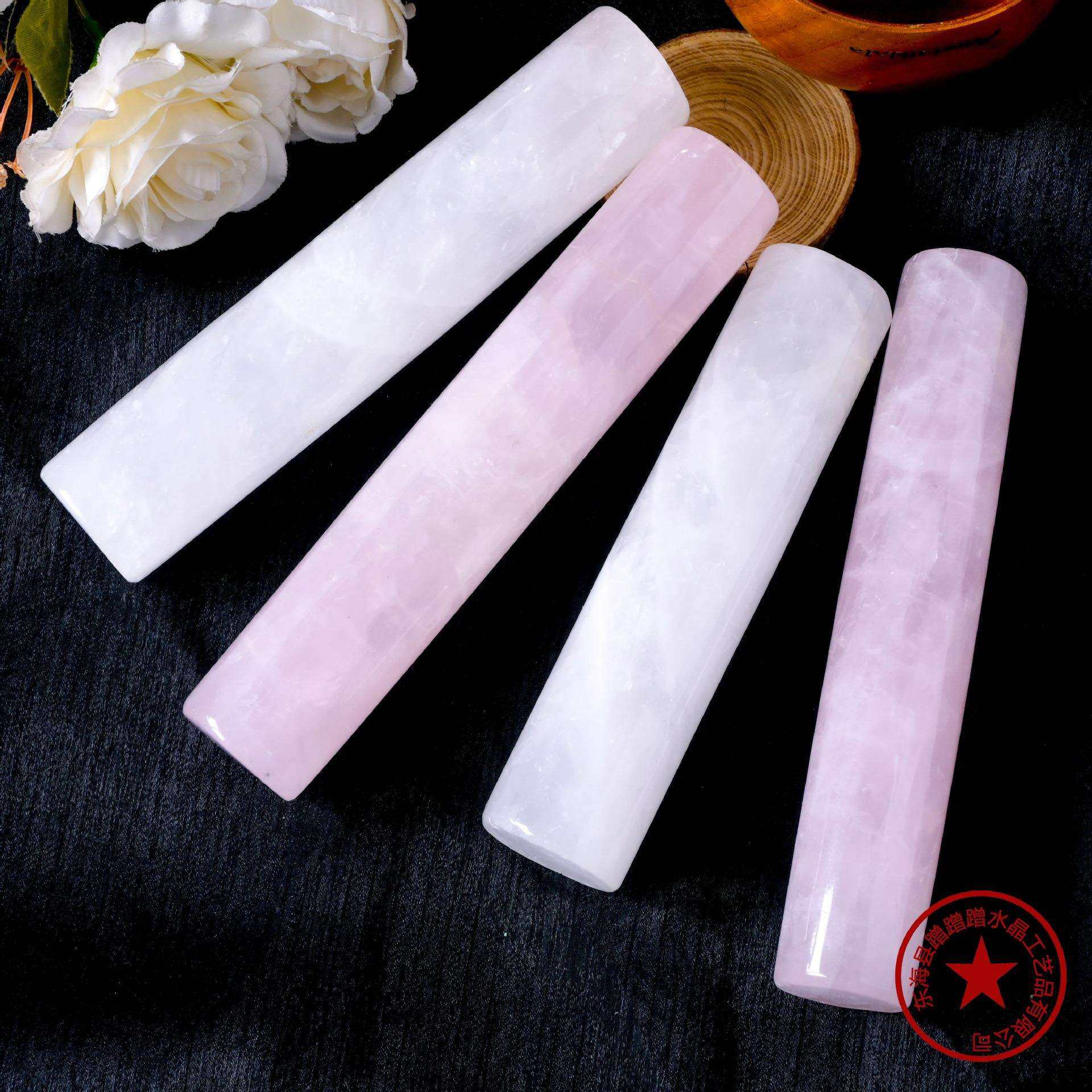 天然水晶圆柱 粉晶白水晶圆棒 水晶原石能量柱办公室家居摆件,鲜花速递/花卉仿真/绿植园艺,割草机/草坪机,淘宝优惠券,粉丝福利购,淘宝优惠卷