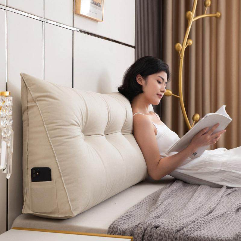 科技布三角床头靠垫双人靠背护腰垫床上靠枕软包沙发榻榻米靠背垫,居家布艺,抱枕被,淘宝优惠券,粉丝福利购,淘宝优惠卷