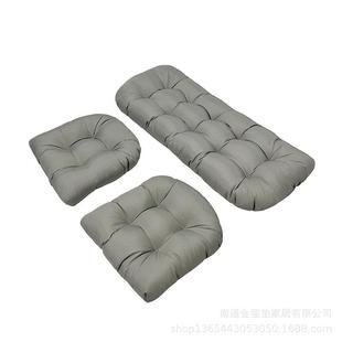 户外加厚花园防水防晒爆款家居休闲垫组合垫子椅垫藤椅坐垫三件套