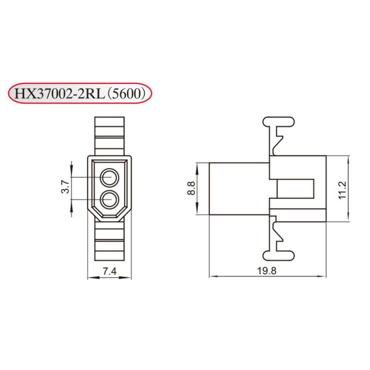 红星接插件HX37002 5600-2RL 3R 4R 6R 9R 12RL 带翅 连接器3.7mm,3C数码配件,其它配件,淘宝优惠券,粉丝福利购,淘宝优惠卷